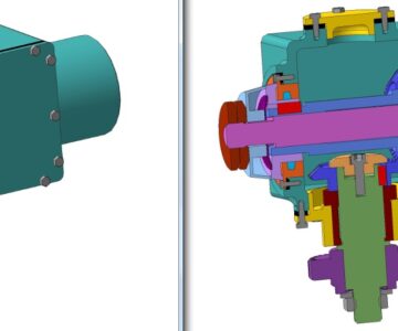 3D модель Узел привода поперечной подачи шлифовального станка