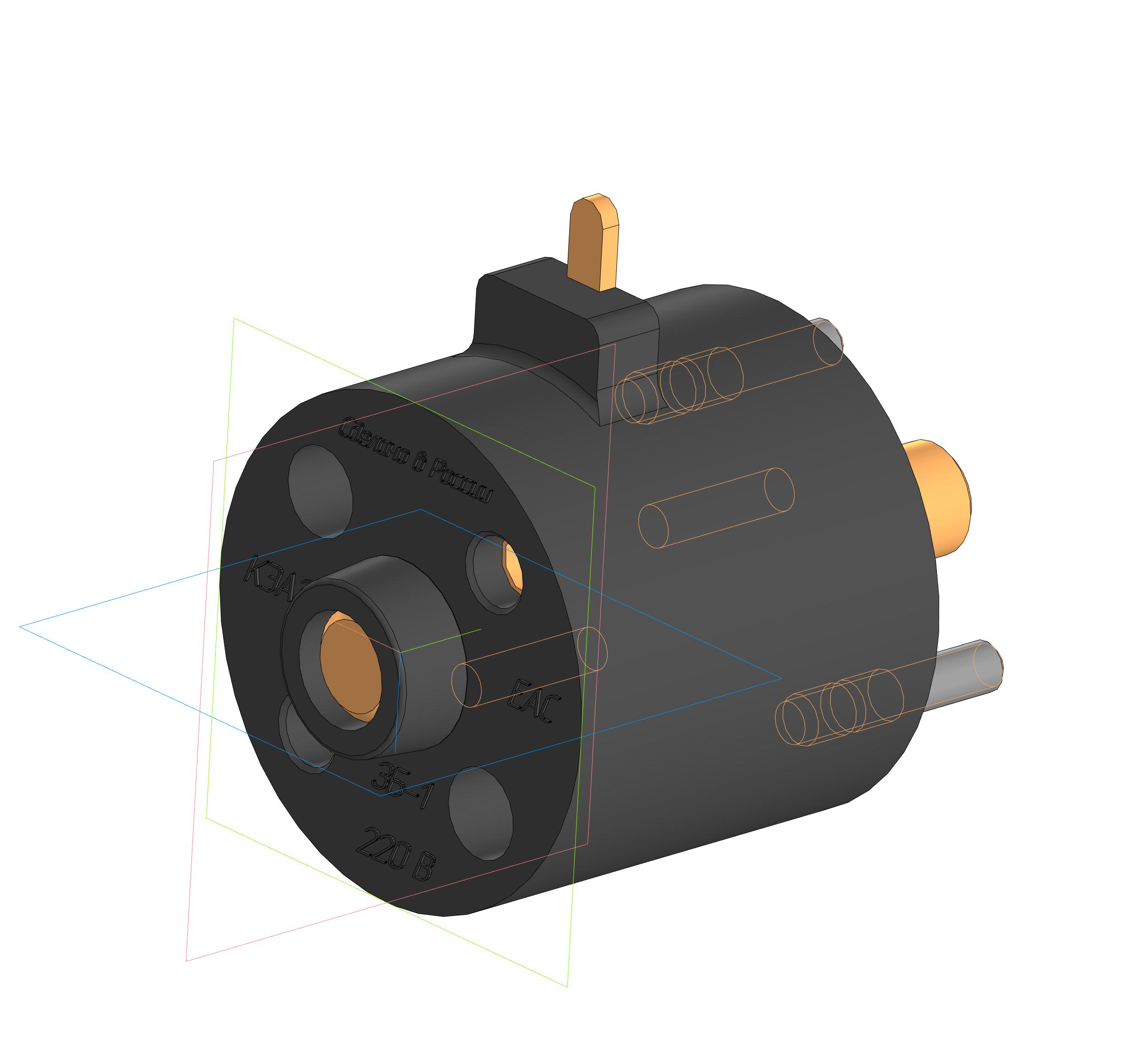 3D модель Замок электромагнитной блокировки ЗБ-1-220DC-УХЛ3-КЭАЗ