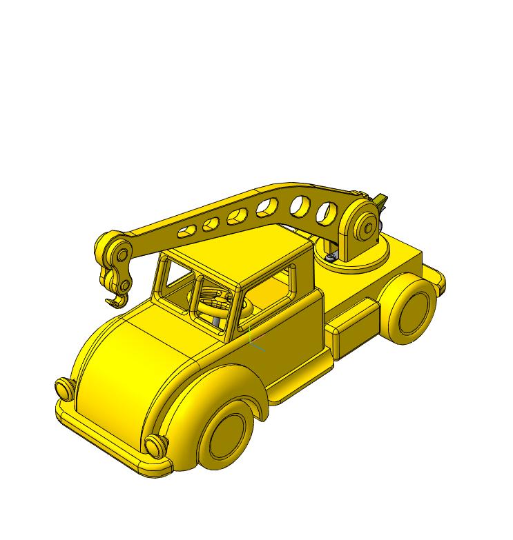 3D модель Автомобиль игрушечный деревянный "Жук-автокран"