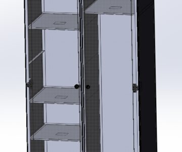 3D модель Шкаф металлический 1850х800х490