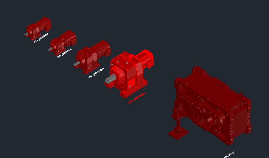 3D модель 3D модели редукторов R