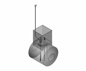 3D модель Резервуар горизонтальный двустенный подземный, V=5м3