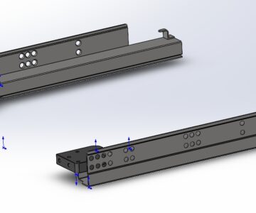 3D модель Направляющие скрытого монтажа серии PB-0SHX