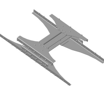 3D модель Поперечина задней тележки/моста КАМАЗ №5