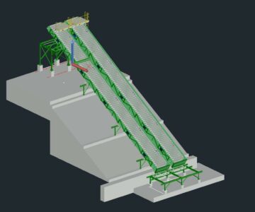 3D модель 3D модель сетчатого конвейера