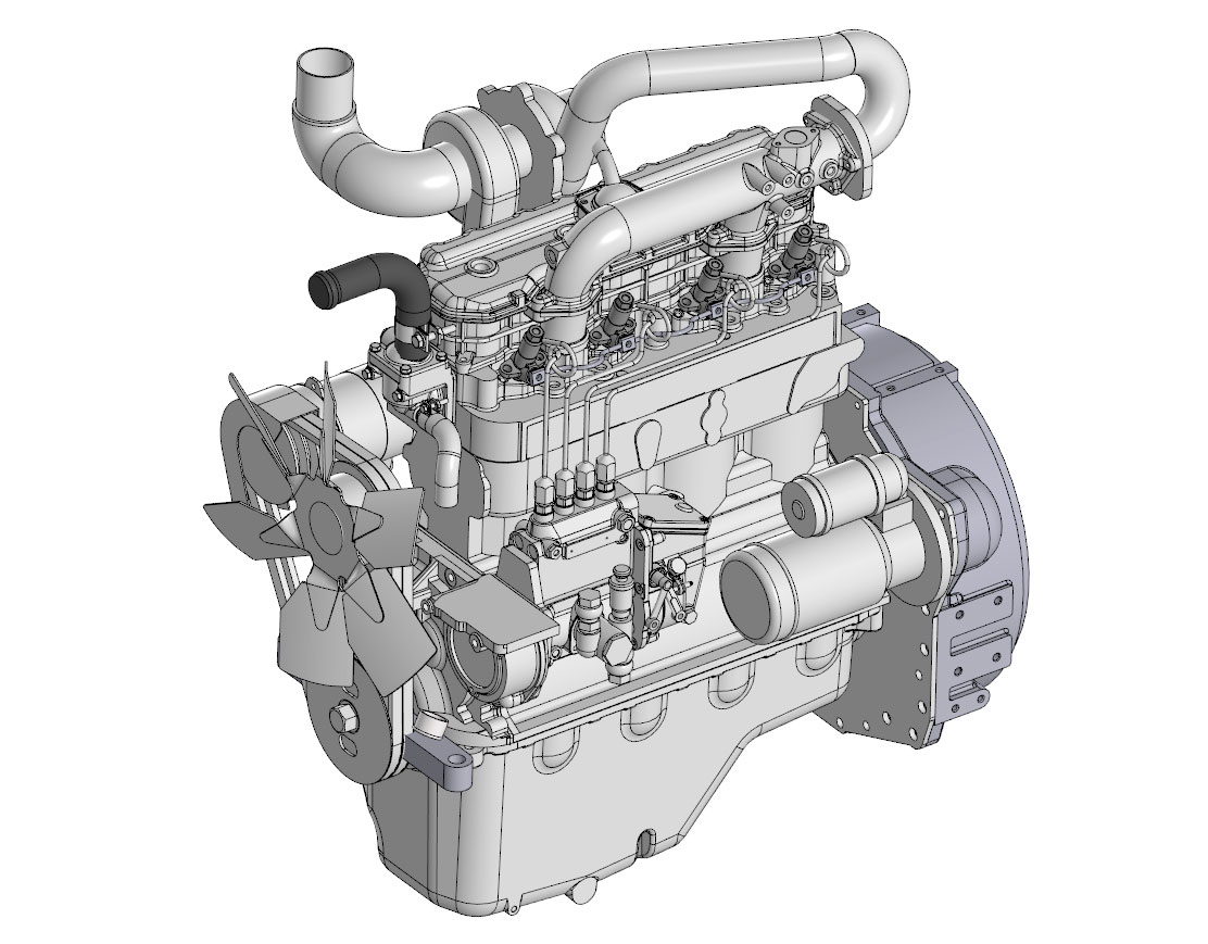 3D модель Двигатель Д-245 ММЗ