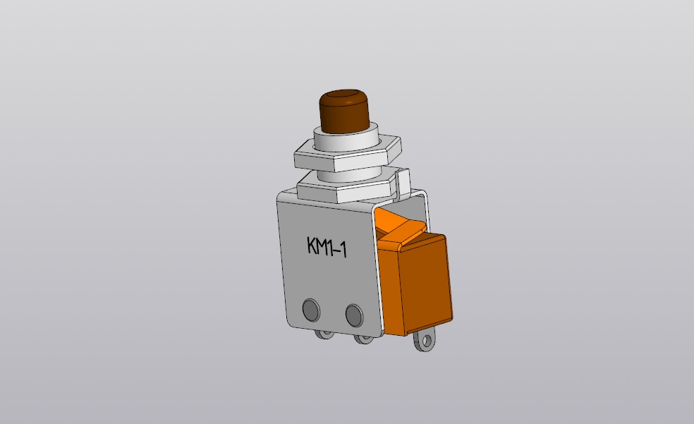 3D модель Кнопка малогабаритная КМ 1-1