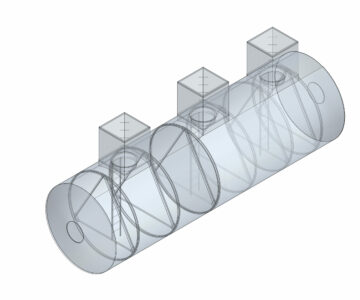 3D модель Резервуар горизонтальный двустенный подземный трехсекционный V=85м3
