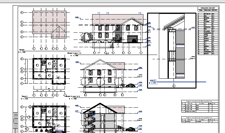 3D модель 3Д модель двухэтажного коттеджа с гаражом выполненная в Autodesk Revit 2017