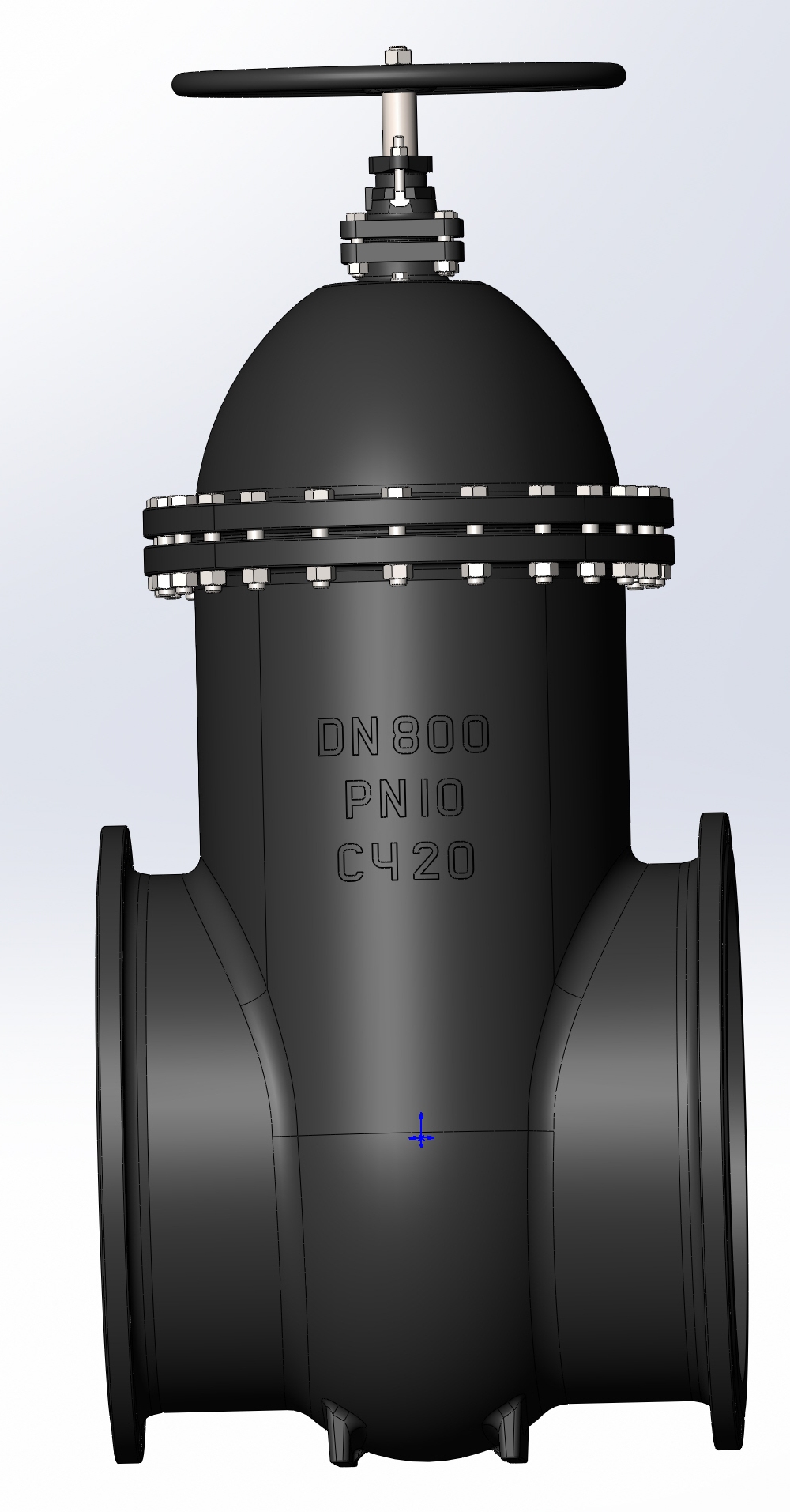 3D модель Задвижка 30ч6бр ДУ800