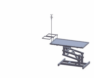 3D модель Хирургический стол для ветеринарии 1340х650 с регулировкой по высоте