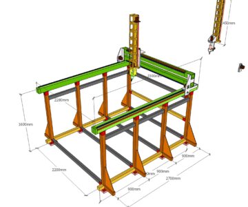 3D модель Станок ЧПУ 5 осей