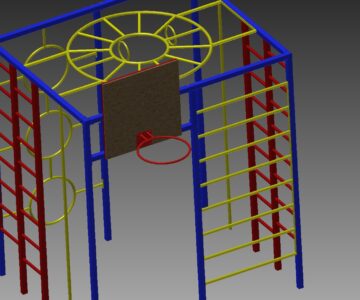 3D модель Детский спортивный комплекс прямоугольный