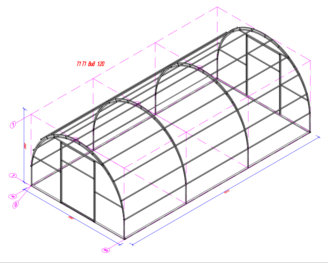 3D модель Теплица дуговая