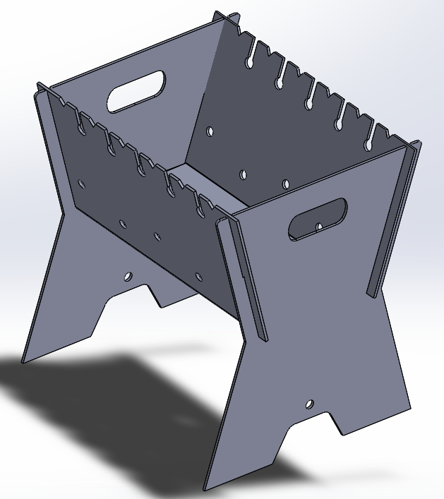 3D модель Мангал разборный 420х420х345 мм