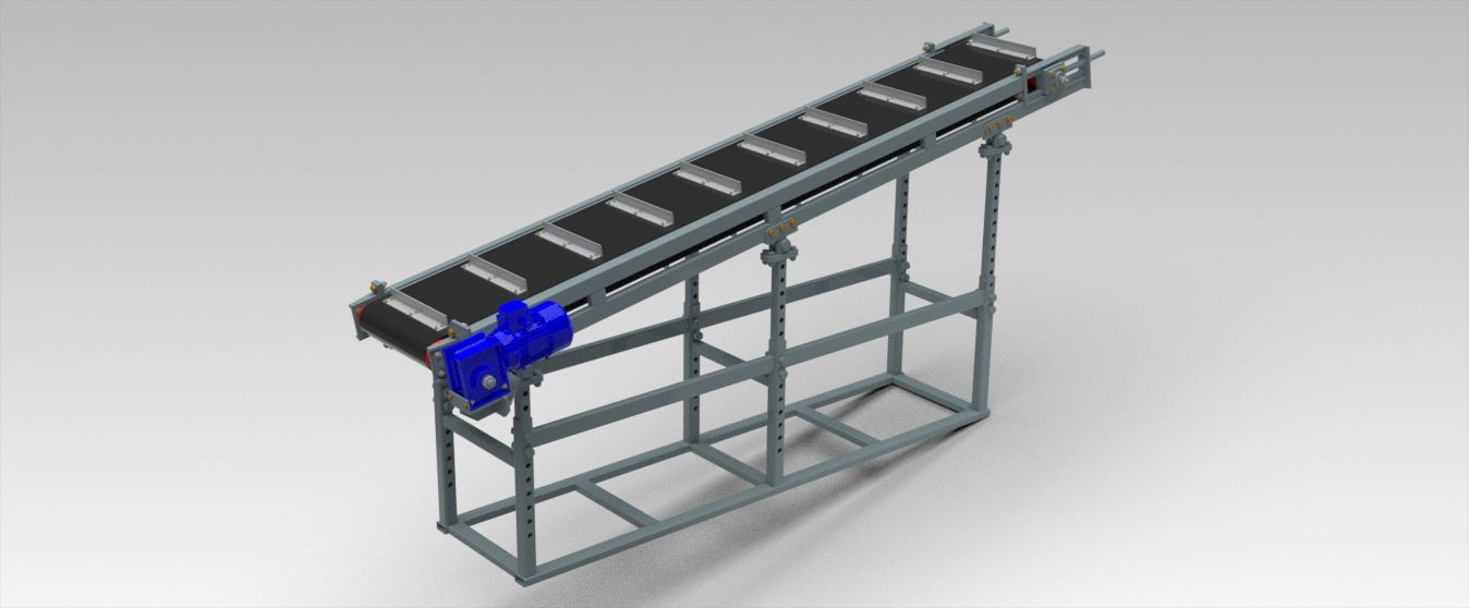 3D модель Ленточный конвейер 4 метра
