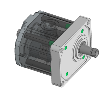 3D модель 3D модель насоса гидравлического Q2-51R-R11C11-SG05G04-N