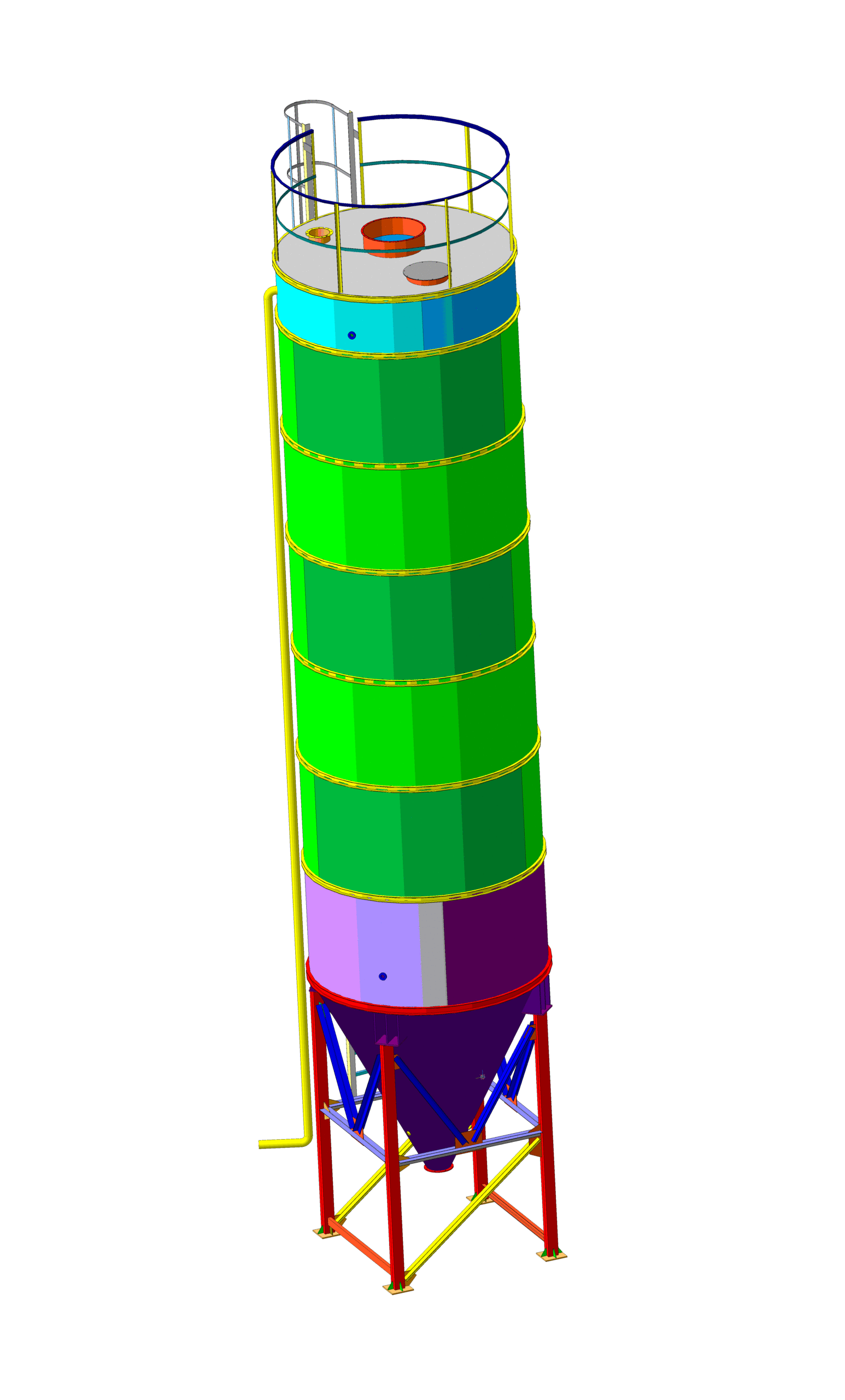 3D модель Силос 75 м3.