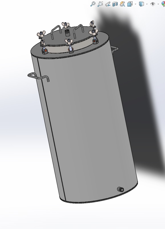 3D модель Бак 250 л нержавейка