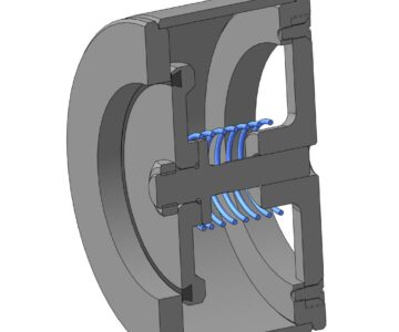 3D модель Обратный клапан межфланцевый с рабочим проходом 100мм