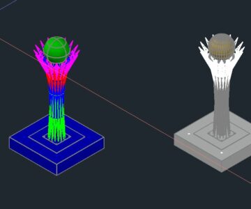 3D модель "Байтерек" 3d модель в AutoCAD