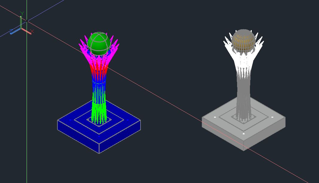 3D модель "Байтерек" 3d модель в AutoCAD