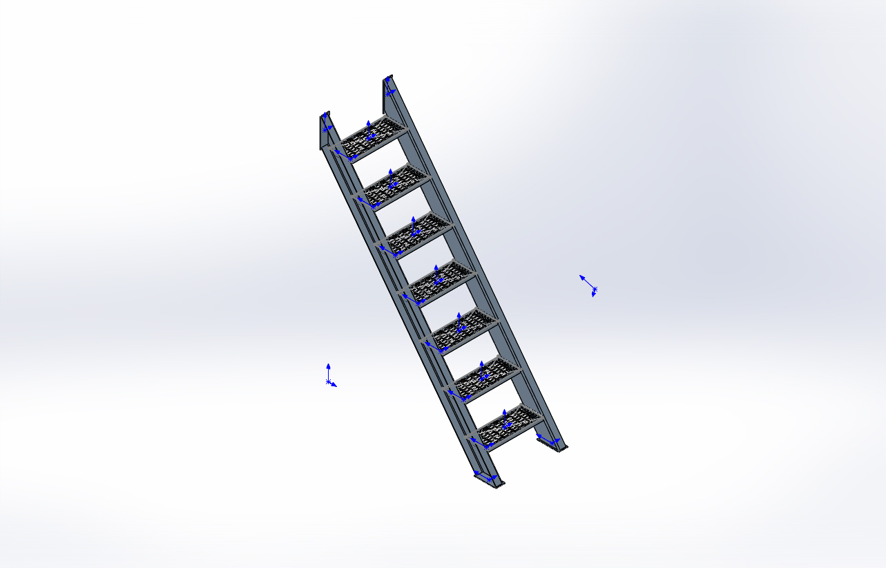 3D модель Лестница h=2 м