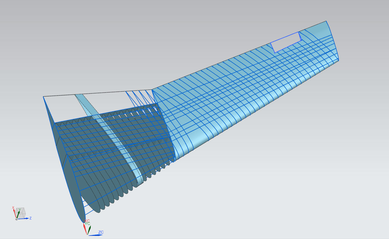 3D модель 3D Модель крыла Ту-154