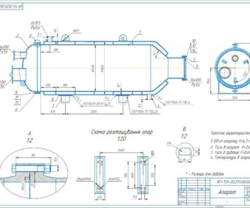 Чертеж Расчет цилиндрического аппарата