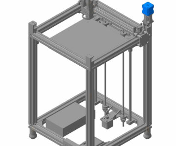 3D модель 3D принтер кинематика core XY рабочая область 285х285х360