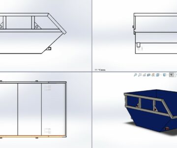 3D модель Бункер-накопитель для ТБО 1400 х 1920 х 3440 мм