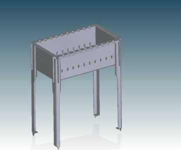 3D модель Мангал сборный 341х611х776