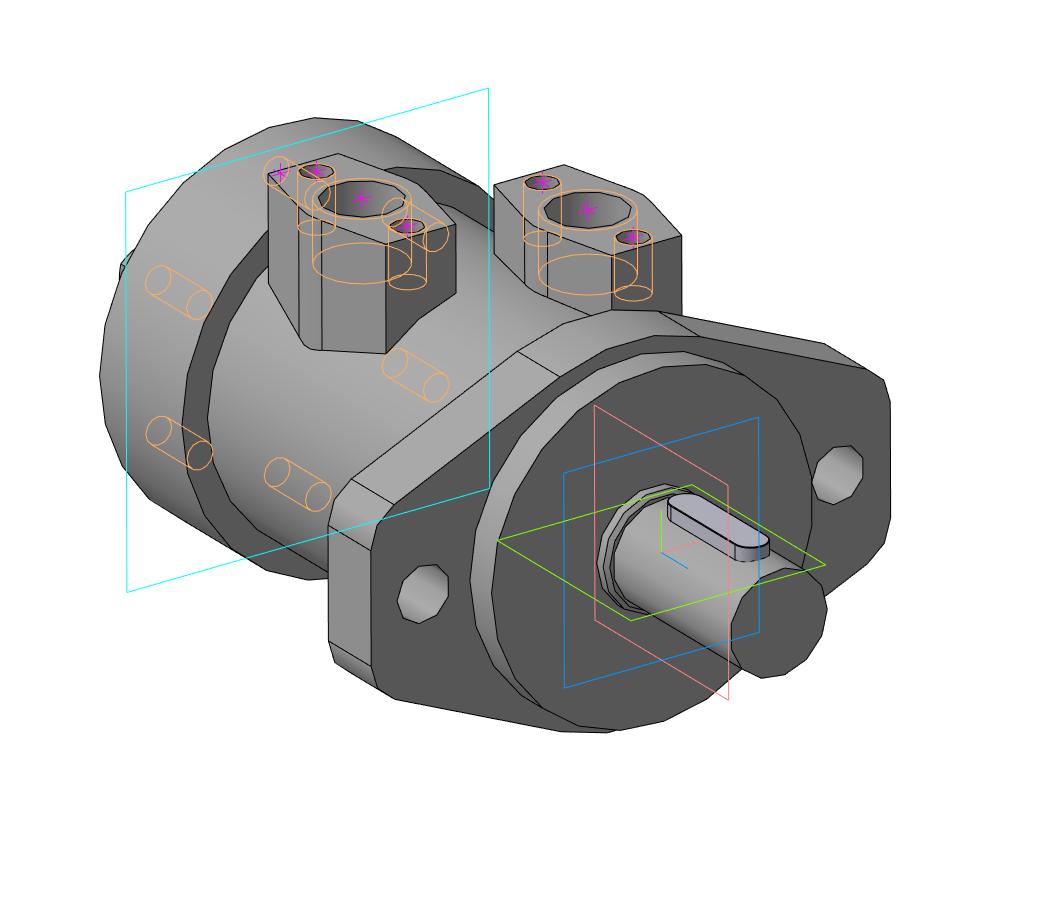 3D модель Гидромотор sauer-danfoss OMR 80 A2