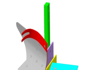 3D модель Корпус плуга с боковым лемехом