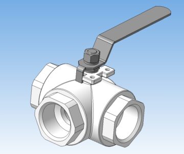 3D модель Кран трехходовый ду50