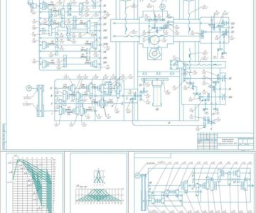 Чертеж Разработка кинематической схемы одностоечного токарно-карусельного станка