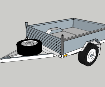 3D модель Прицеп самодельный 3D