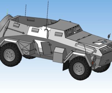 3D модель Штабной бронированный невооружённый автомобиль Sd.Kfz.247 Ausf.B