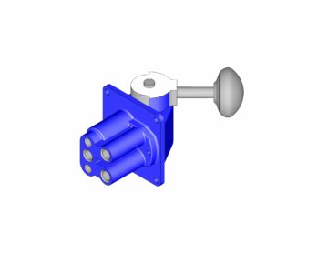 3D модель Трехлинейный двухпозиционный распределитель 2-НА-2R Pilotair