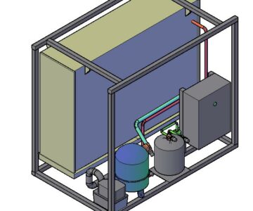 3D модель Холодильный агрегат на базе компрессор холодильного MNEUROP MT40