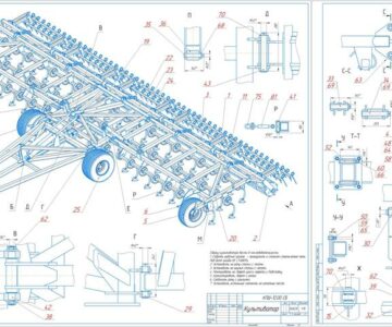 Чертеж Культиватор КПШ-12