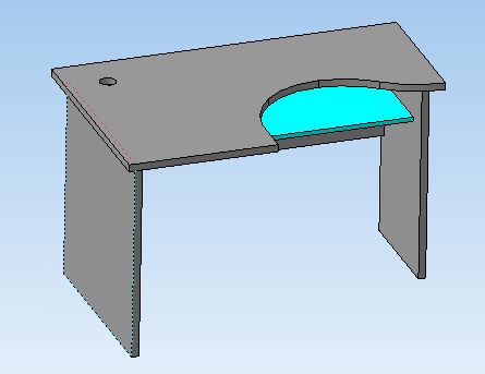 3D модель Стол письменный угловой