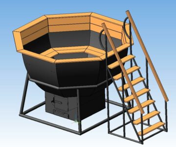 3D модель Банный чан до 8 человек