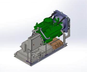3D модель Дизельная генераторная установка 100 кВт.