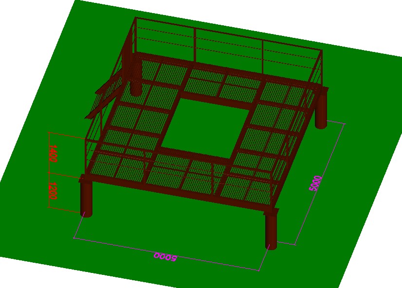 3D модель Площадка КТПН объемная 3D