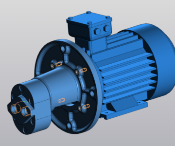 3D модель Насосный агрегат ВГ11-11 с двигателем АИР63А4 (исп. 1М3681)