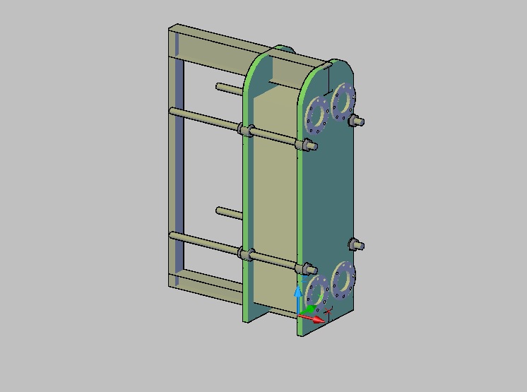 3D модель Пластинчатый теплообменник мощностью 4 МВт