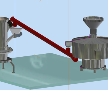 3D модель Шнековый транспортер,параметрический с опцией установки