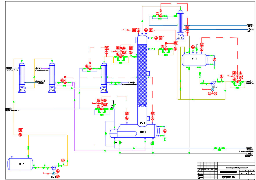 Чертеж Установка производства растворителей