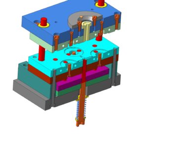 3D модель Прессформа для литья пластмассовых шайб для щитов опалубки